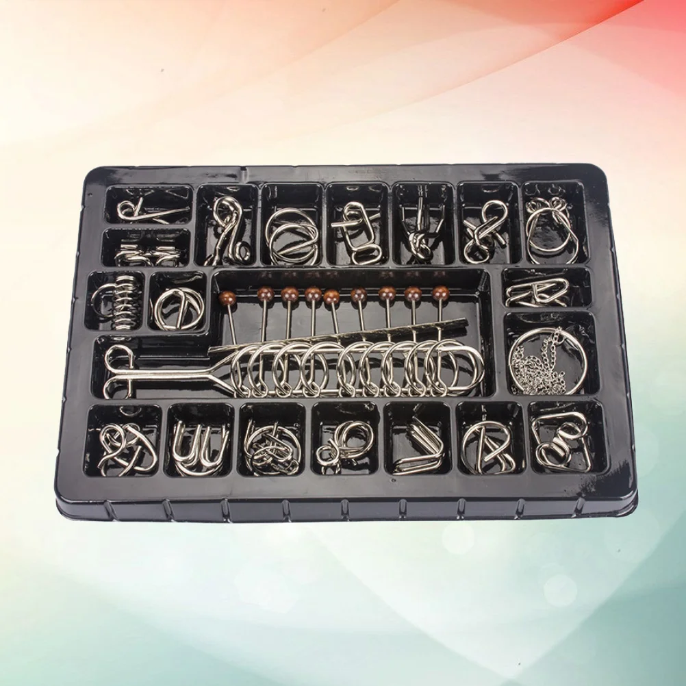 

20pcs Chinese Brain Puzzle Buckle Intellectual Solution Nine Buckle Educational Toys