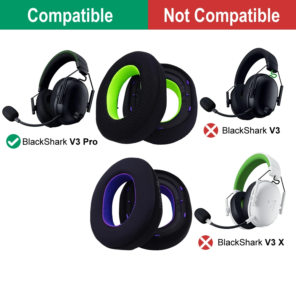 Фото Улучшенные сменные амбушюры misodiko для игровой гарнитуры Razer BlackShark V3 Pro №2