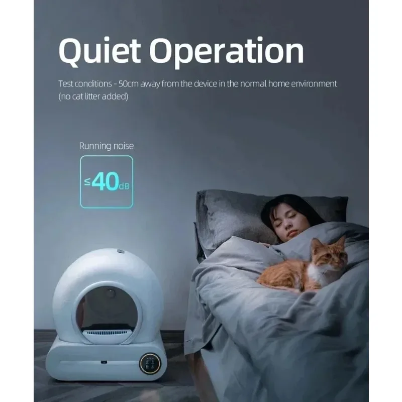Самоочищающийся кошачий наполнитель автоматический туалет умный приложение