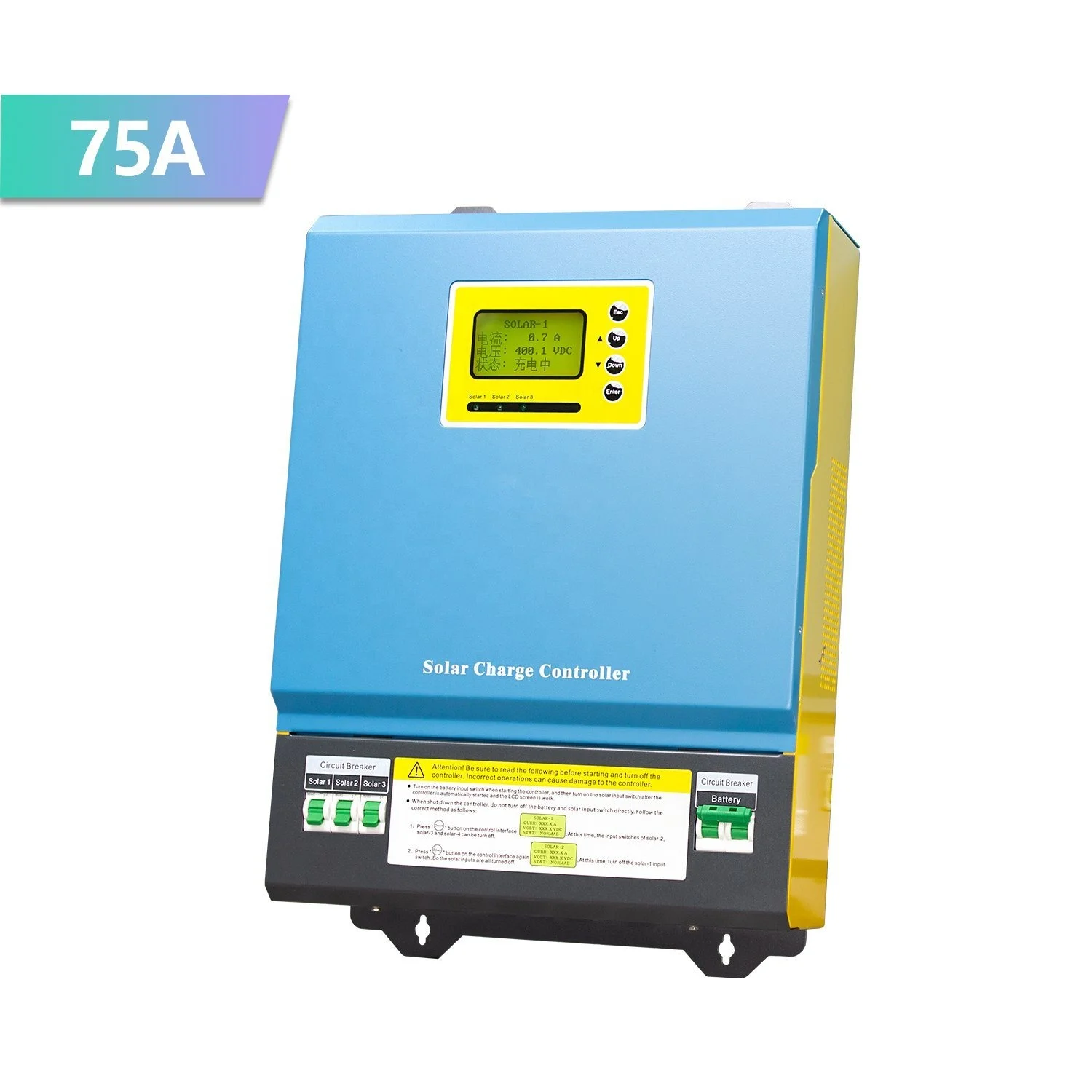 

SNADI CP Three arrays 180V/192V/240V 75Amp Intelligent Pwm Solar Charger Controller