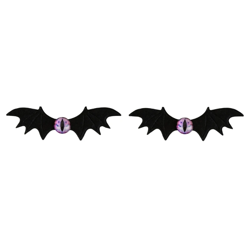 Bat Hair Clip Large Black Bats Wing  Hairpin Devil Eye Hair 