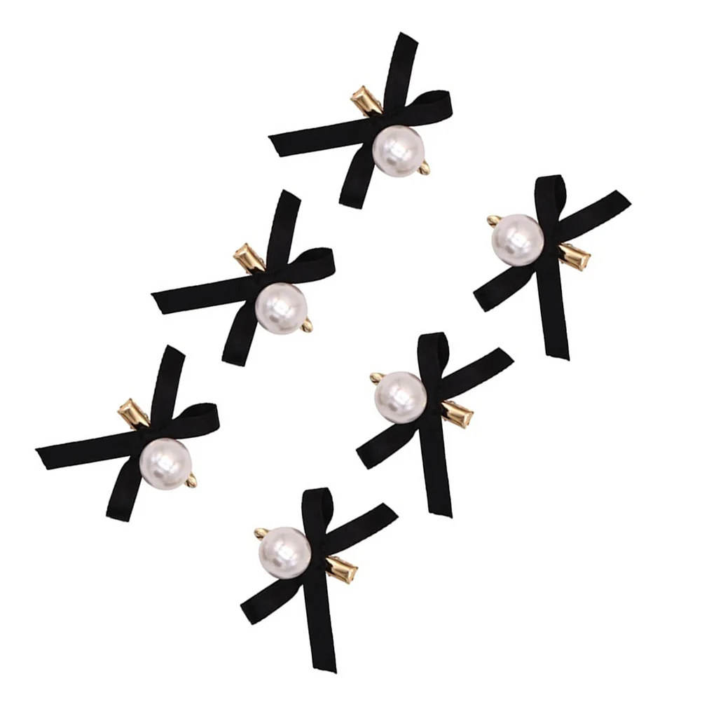 

6PCS Pearl Bowknot Hair Clip Jewelry Creative Hair Clip Delicate Hair Clip