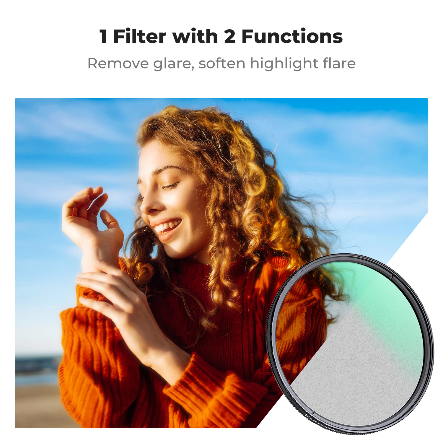 K&ampF Concept C-Series Black Msit Diffusion 1/4 и CPL Фильтр 2в1 Мечтательная атмосфера 37 мм-82 мм для