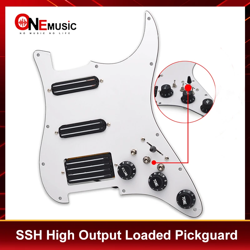 

SSH High Output Loaded Prewired Scratchplate Coil Splitting 2 Mini Humbucker with Coil Pickup Electric Guitar Pickguard