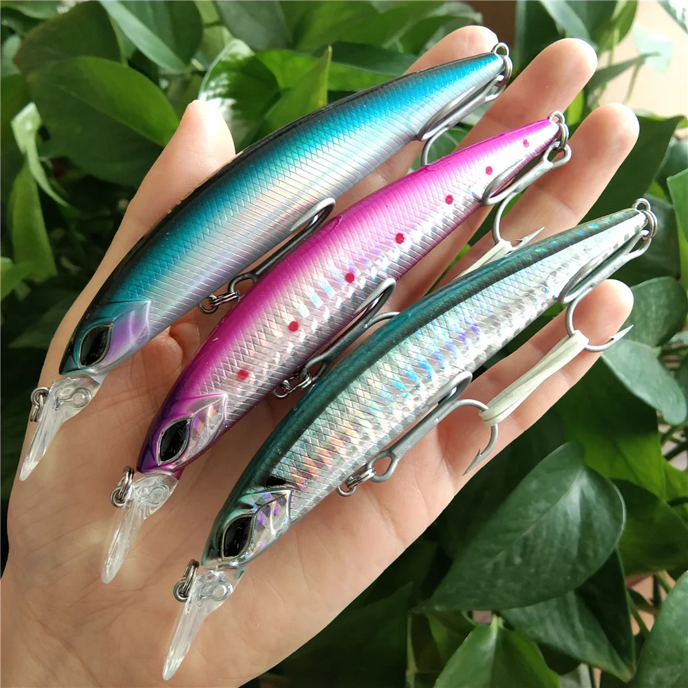 

NOEBY 3pcs Jerkbait Minnow Lure 110mm 19g Sinking Wobblers Sliding Weight System Artificial Bait for Sea Bass Fishing Lures