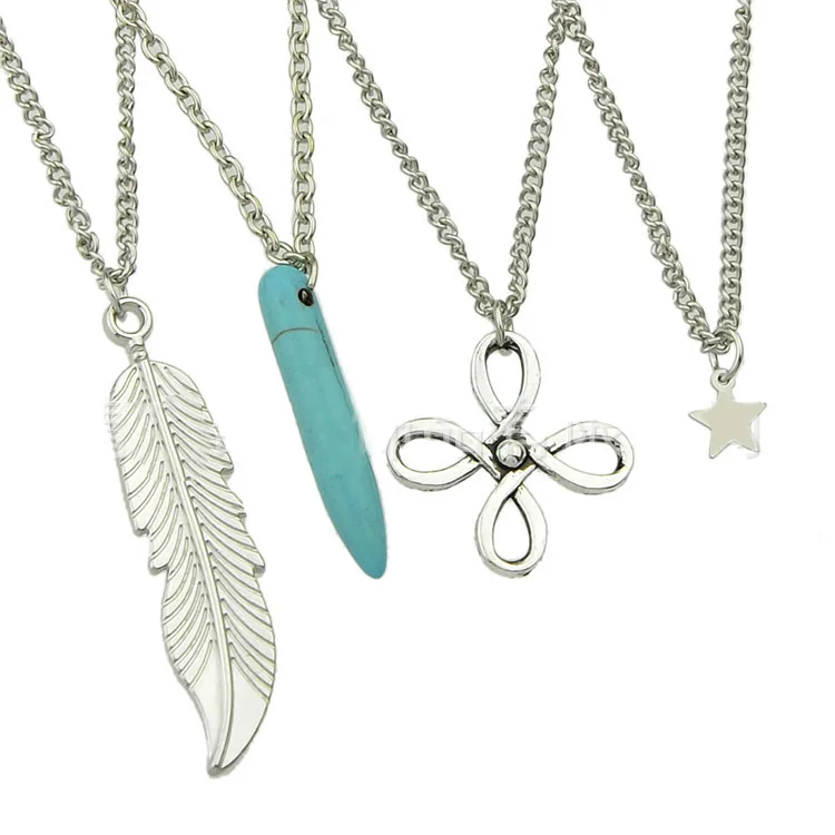 Новые очаровательные ювелирные изделия многослойные хрустальные листья длинные