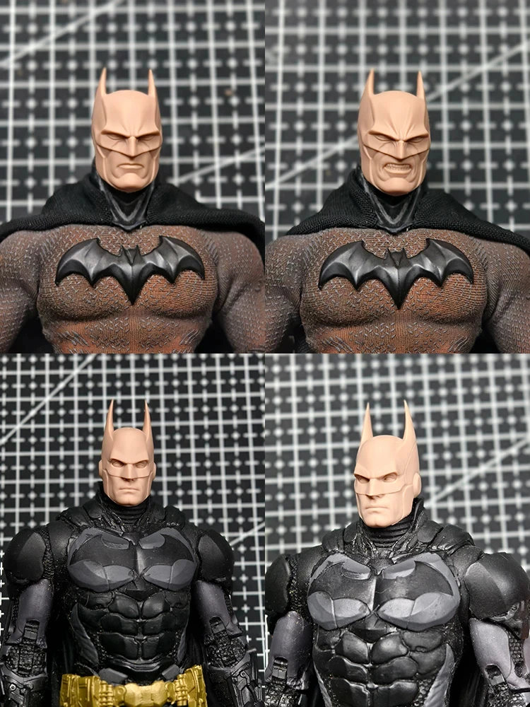 Фото Фигурка-аксессуар Akham Knight Hush Bat Hero, масштаб 1/12, неокрашенная белая модель головы солдата для 6-дюймовых фигурок Mezco и 7-дюймовых фигурок McFarlane №5