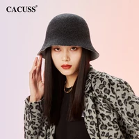 hat spot autumn and winter new female color contrast pure wool bucket hat woolen hat windproof warm and sunscreen wholesale