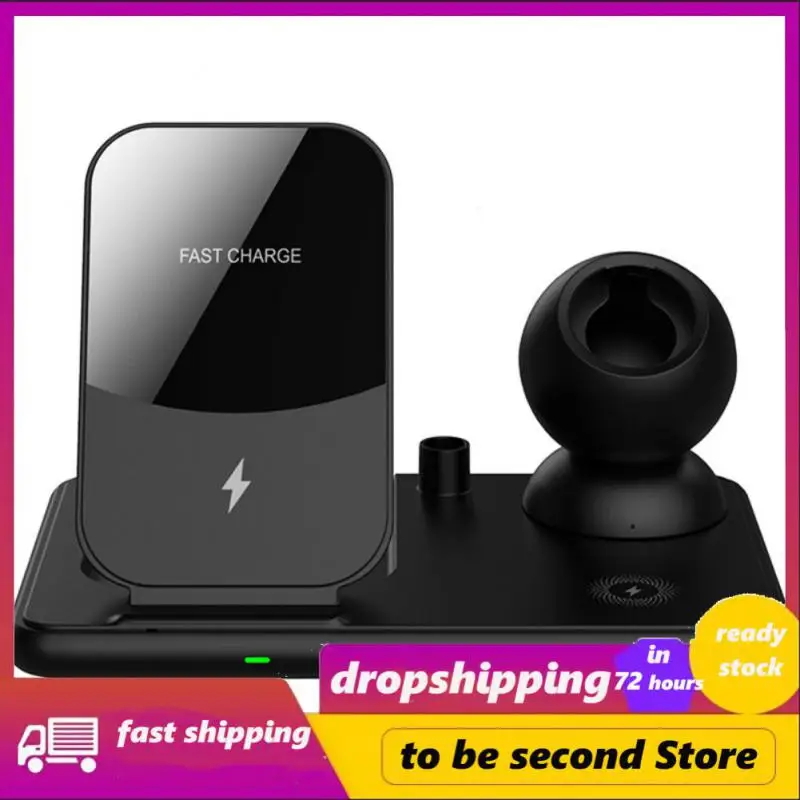 

15w Fast Charging Suction Wireless Charger 4in1 Multifunctional Mobile Phone Charging Stand Portable Wireless Charger