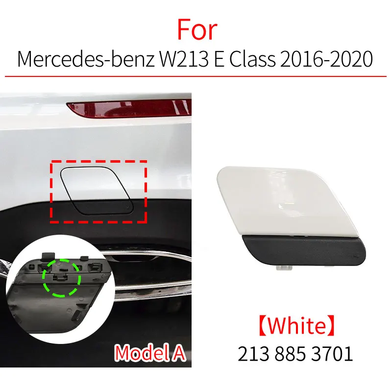 

Для Mercedes W213 задний бампер автомобиля, крышка фаркопа, черный, белый цвет, для Benz E Class E200 E230 E300 E320 E400 2016-2023 2138853701