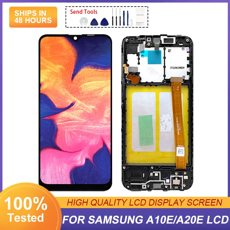 

Wholesale A10E Screen For Samsung Galaxy A20E LCD Touch Digitizer Replacement A102 Display A202 Assembly With Frame 1pcs