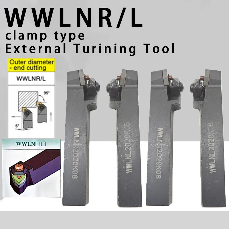 

WWLNR1616 WWLNR2020 WWLNR2525 WWLNR3232 External Turning Tool WWLNR WWLNL Lathe Bar Turning Holder CNC Cutting Tool Cutter Bar