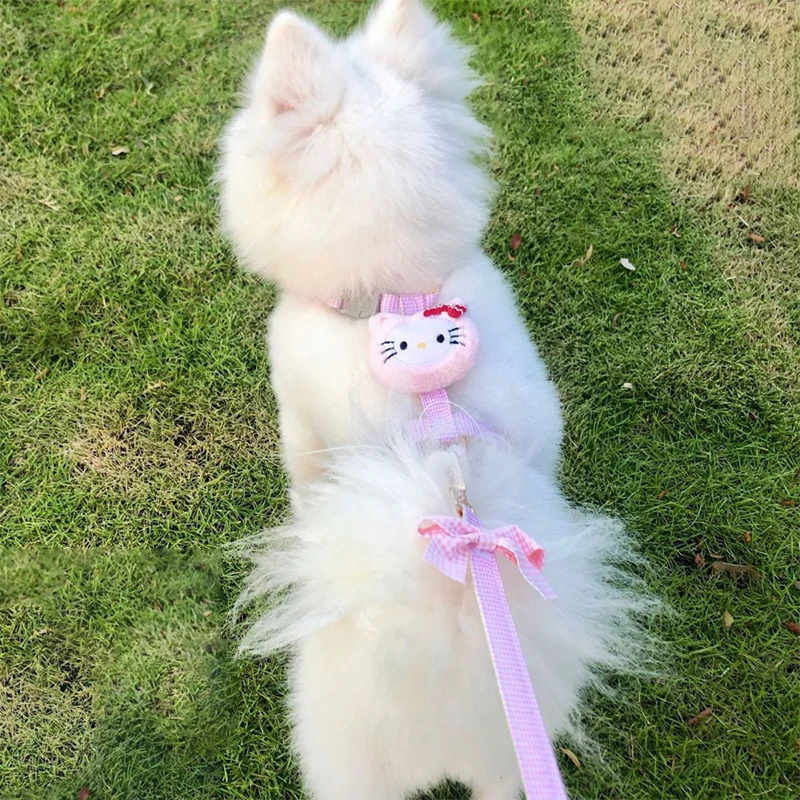 Милый ремешок для домашних животных Hello Kitty аниме Sanrio поводок кавайная