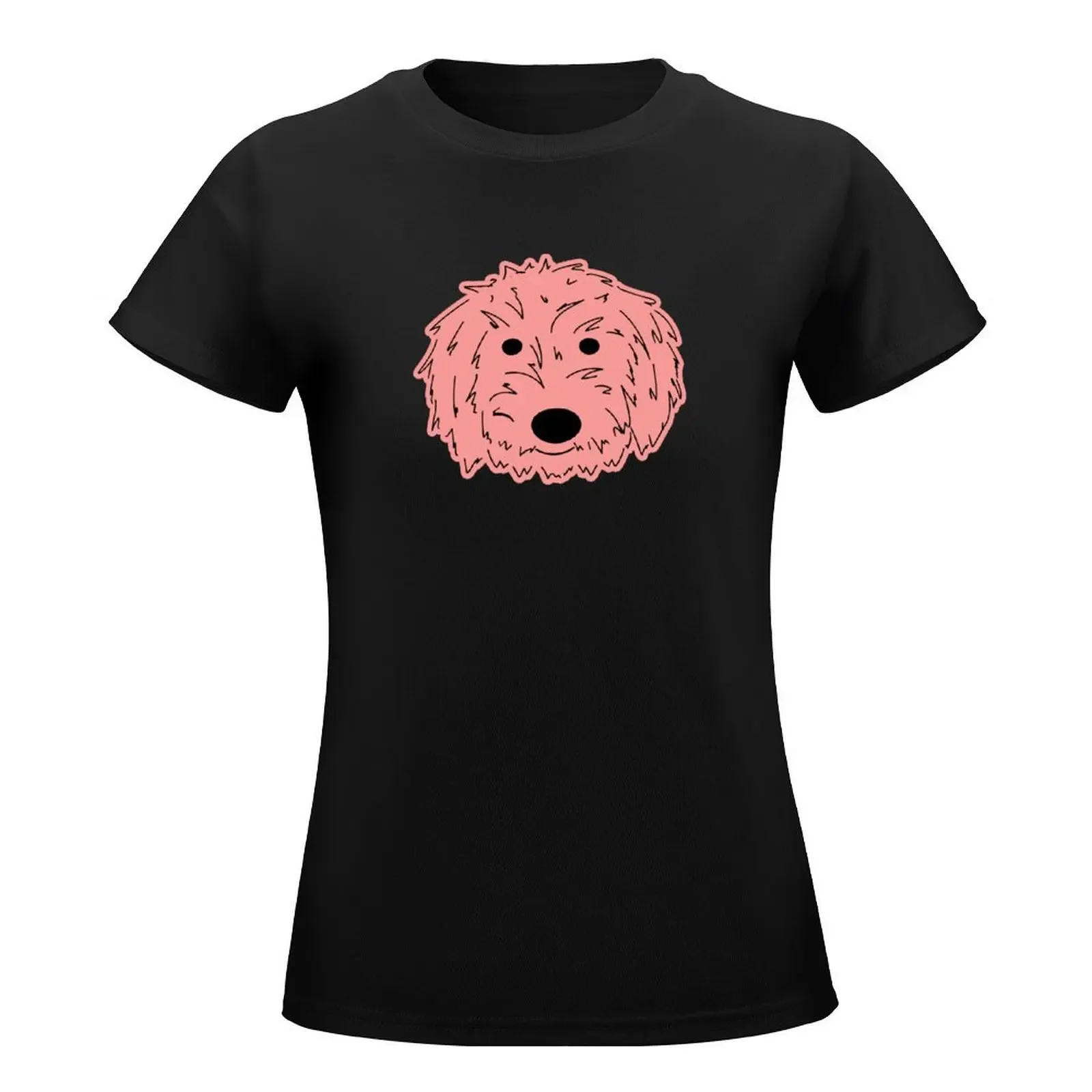 Фото Elle Doodle-Goldendoodle Golden Doodle Dog пастельная розовая наклейка футболка топы милая одежда на заказ винтажная футболка платье для женщин №2