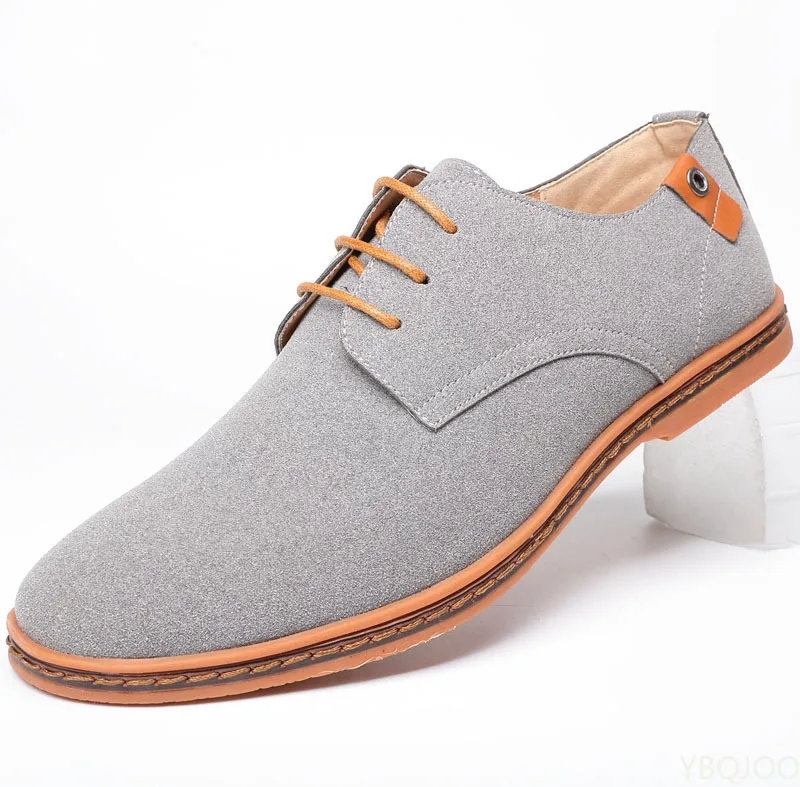 Brand 2022 Spring Big Size 38-46 Suede Leather Men Shoes Oxford Casual Classic Sneakers For Male Comfortable Footwear