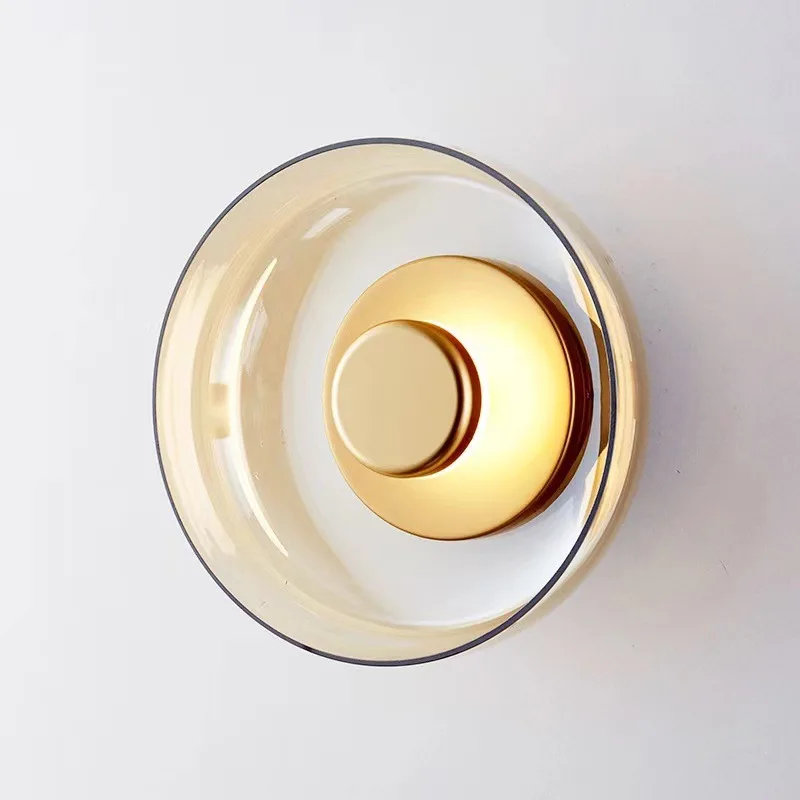 Нордическая стеклянная настенная лампа комнатное декоративное прикроватное бра