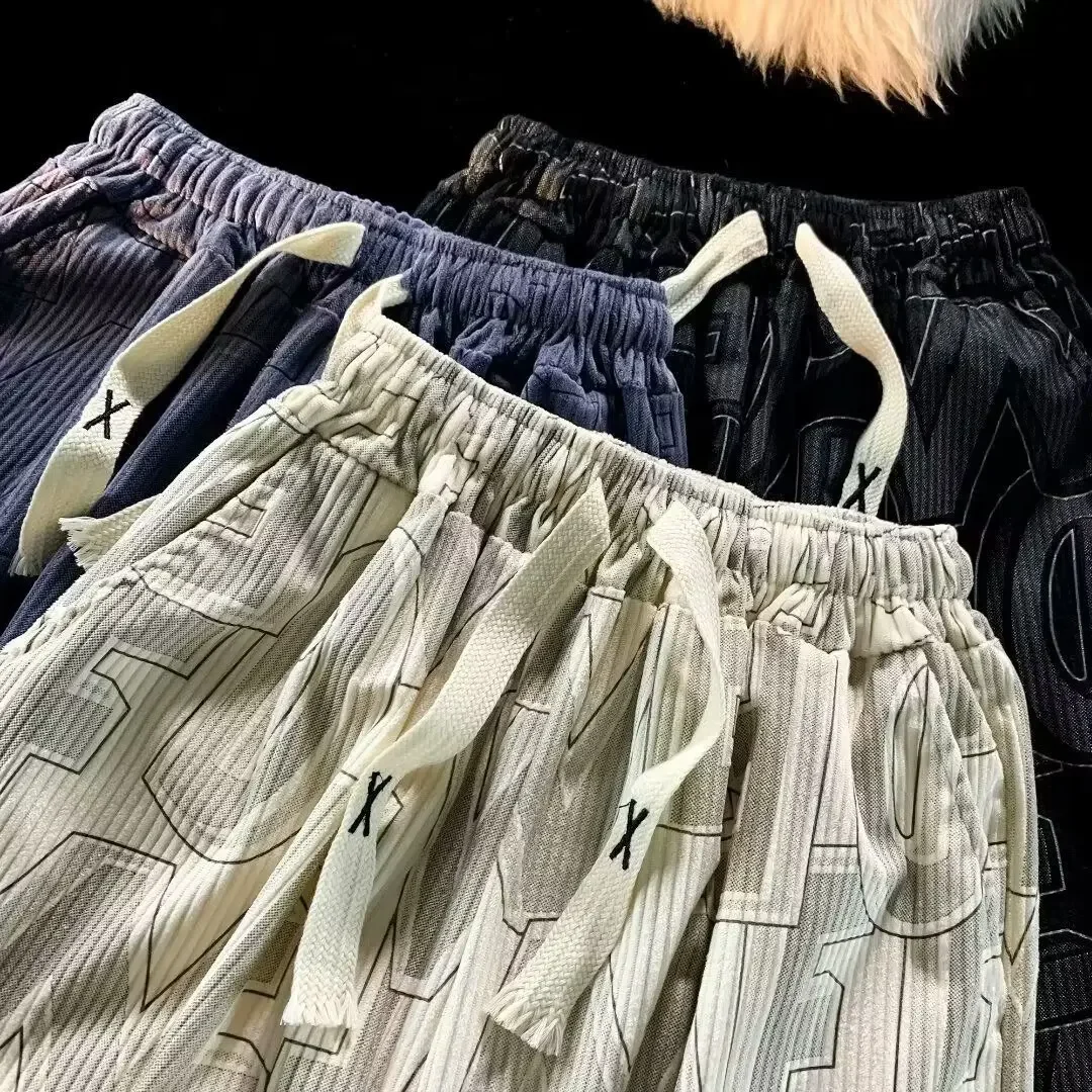 Повседневные мужские вельветовые шорты Свободные брюки прямого кроя Спортивные