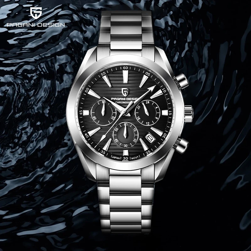

PAGANI DESIGN Top Luxury Men's Quartz Watch 43MM Sapphire Stainless Steel 100M Waterproof VK63 Chronograph Reloj Hombre 2022 New