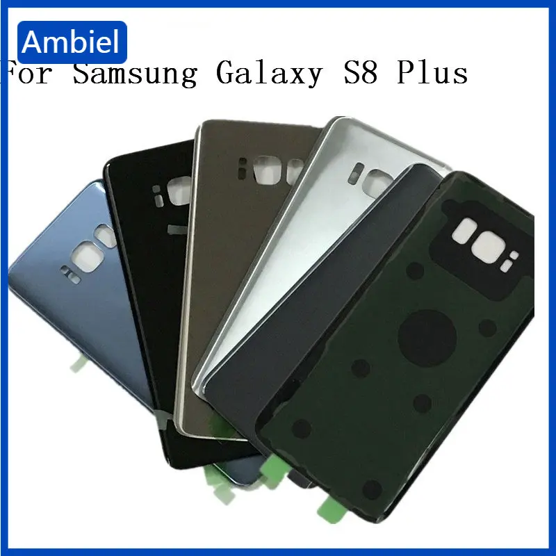 Задняя крышка батарейного отсека, задняя панель, корпус с клейкой наклейкой для Samsung Galaxy S8 Plus G955 G955F