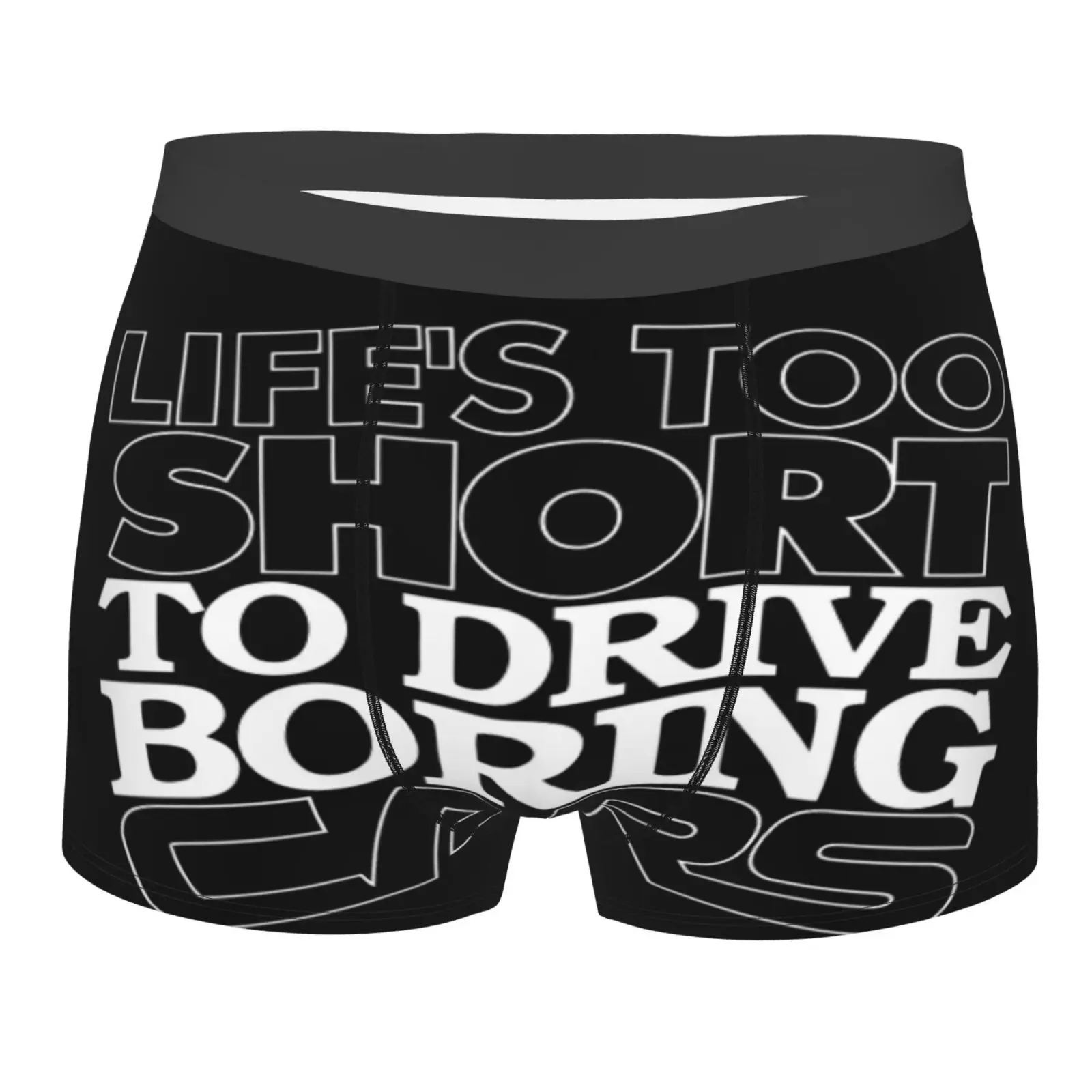 

Мужские трусы-боксеры Life's Too Short, черные прозрачные трусы-боксеры из эластичной ткани, с мешочком в виде аниме-мяча, детское нижнее белье, 2167