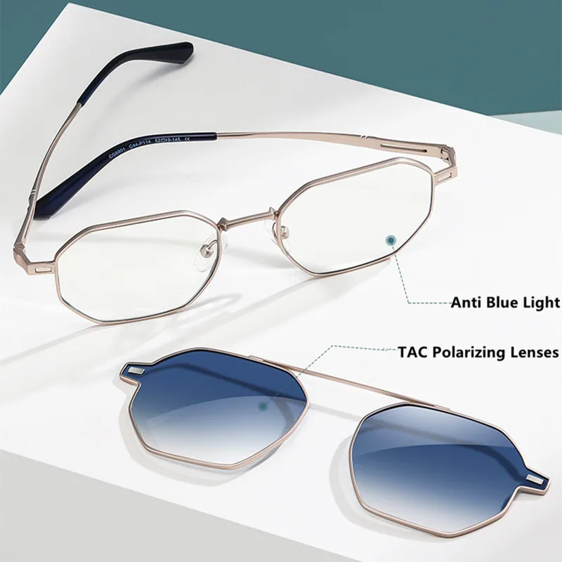 Модные поляризованные солнцезащитные очки для мужчин и женщин с магнитным