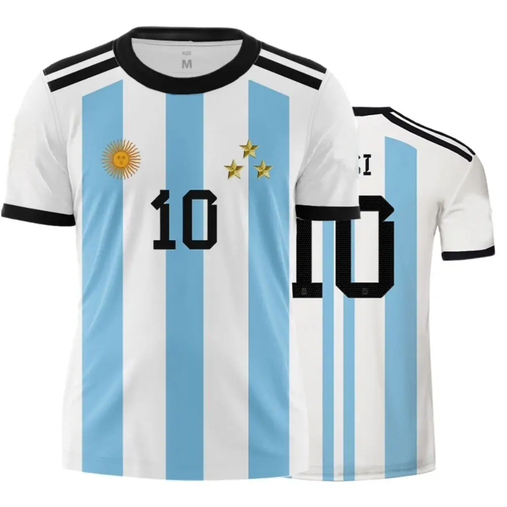 

Argentina Flag 10 Number T-shirt DIY Digital Fashion 3D Print Short Sleeve Featured T-shirt Unisex Casual Sportswear Summer Top