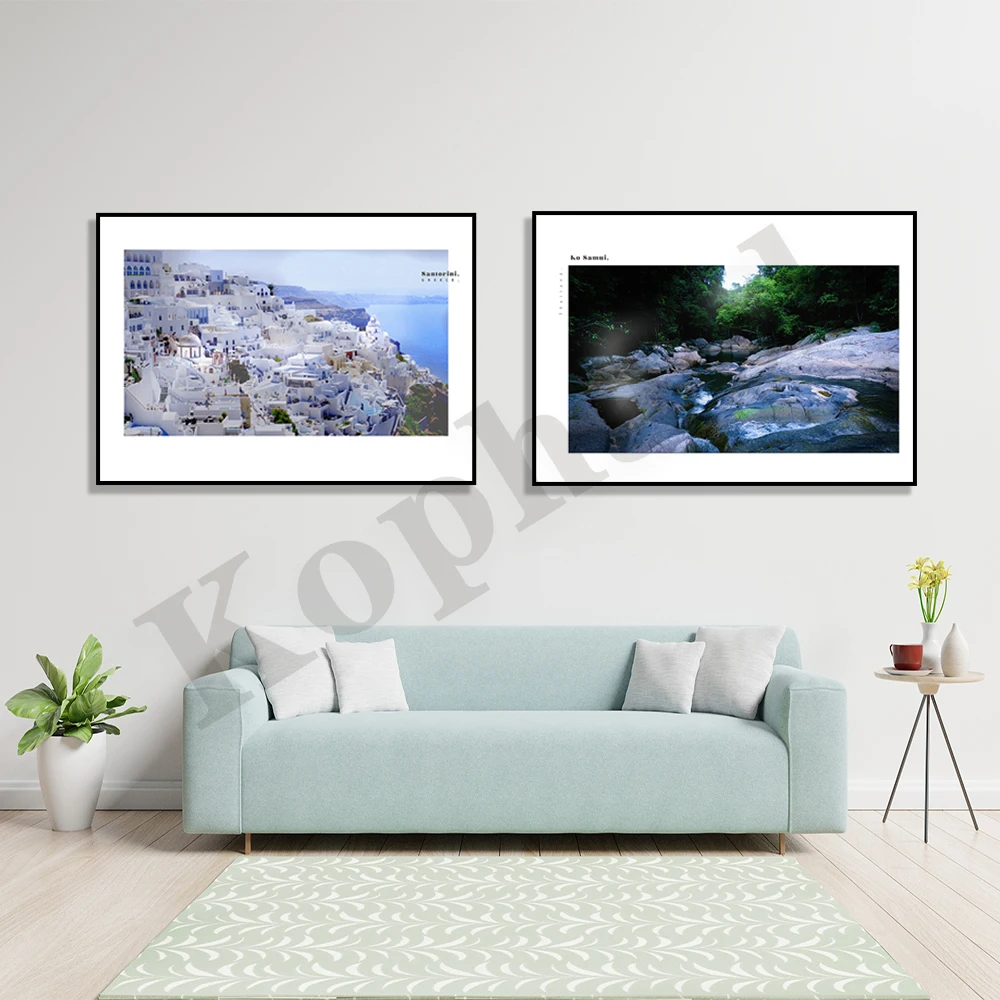 Настенный постер KOPHAEL &quotКоха Самуй Таиланд. Ко Фарган. Санторини. Венеция. Халун
