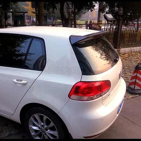 Для Volkswagen VW Golf 6 2010 2011 2012 2013, ABS пластик, неокрашенный цвет, спойлер на заднее крыло багажника, автомобильные аксессуары