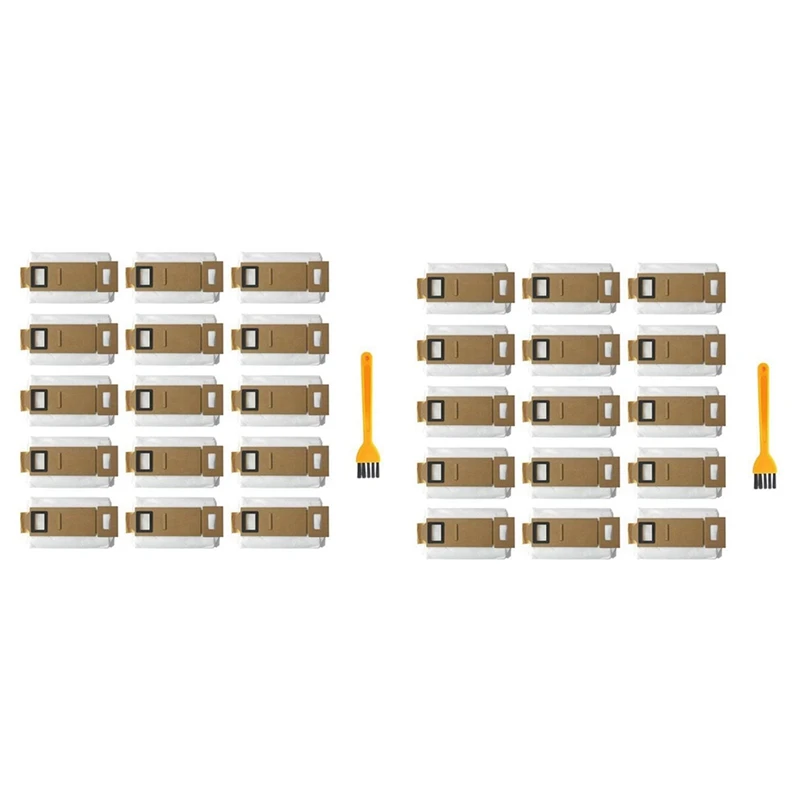 

30 PACK Vacuum Bag With Brush For Roborock S7 Dust Bag Replacement For Xiaomi Roborock S7 T7S T7S Plus Vacuum Cleaner