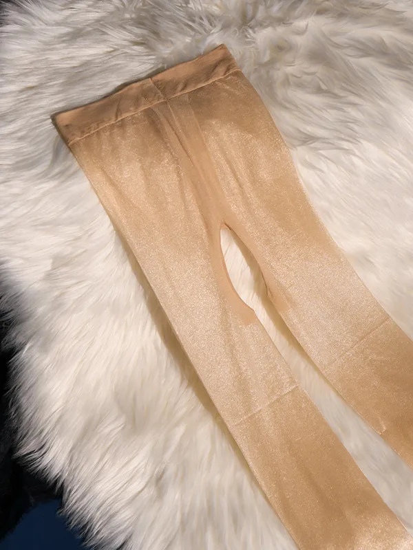 exotic2024 модные женские новые шелковые чулки с невидимой промежностью ультратонкие