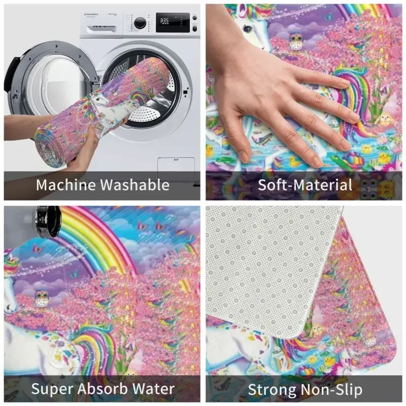 Пользовательские Единороги Лошадь Волшебное Искусство Коврик