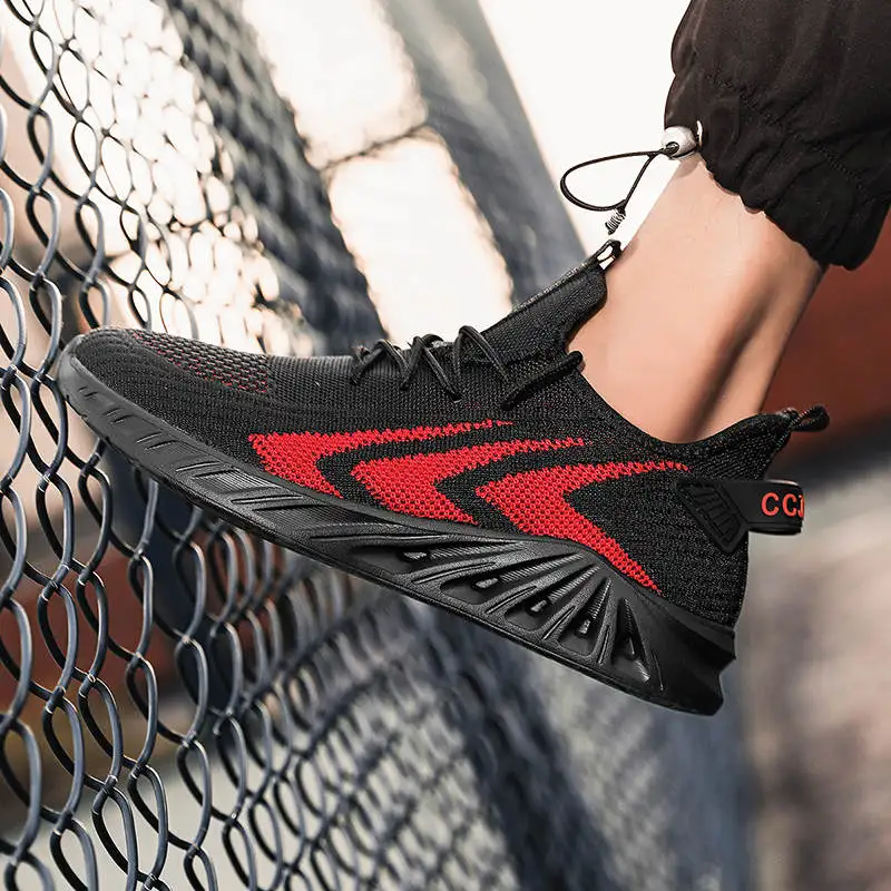 

Chunky Soles Men's Sports Boots Designer High Quality Men's Sneakers Shoes Red Sport Men Hard-Wearing Running Shoes Man Tennis
