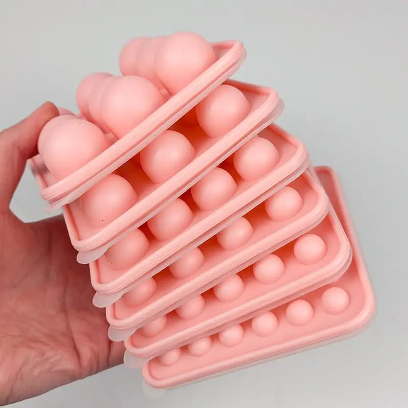 

Easy Cleaning Ice Candy Chocolate Bean Silicone Mold Lovely Easy Demoulding Ice Hockey Chocolate Bean Mold Food Grade Mold