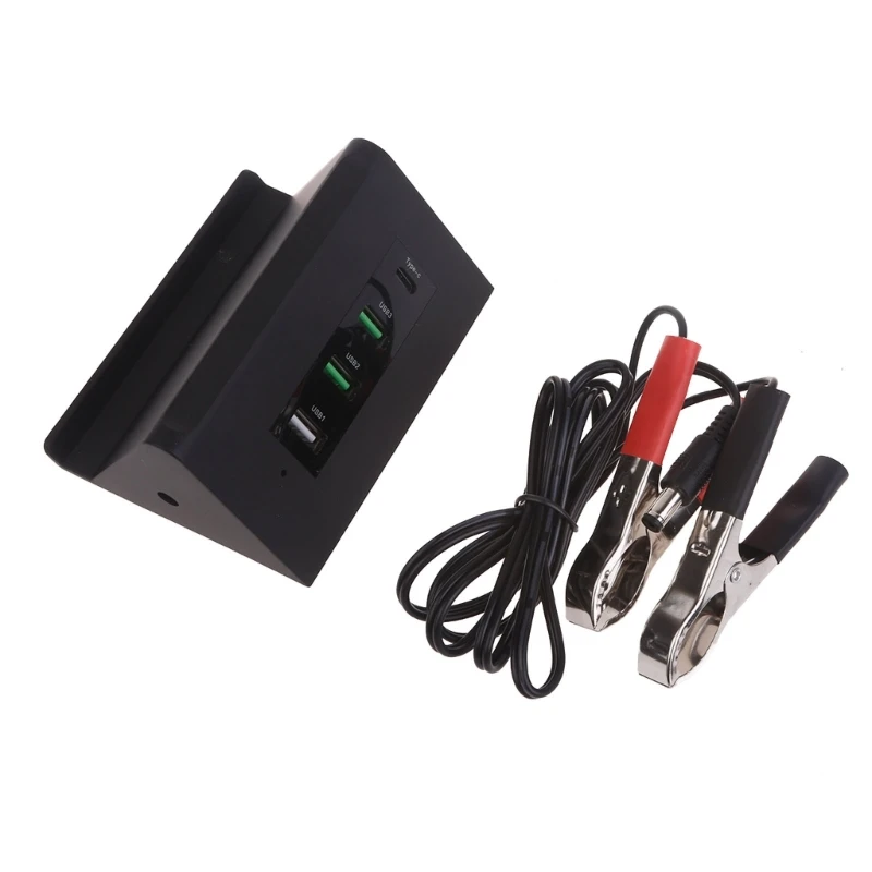 

12V 24V to 5V USB Power Adapter Battery Clip Efficient Regulator