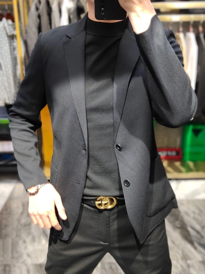 880 ранняя весна новый мужской трикотажный костюм High Sense в европейском стиле