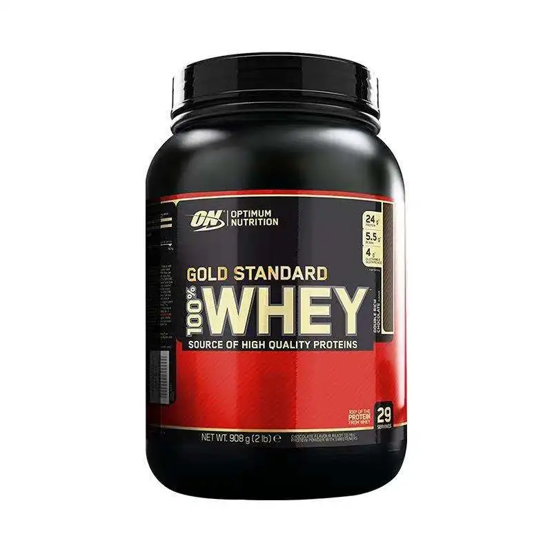 

Quality ON Brand whey protein powder nutrition muscle container milk 2 pounds Sports Fitness supplement body gainer gold man