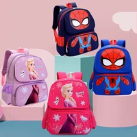 2022 disney frozen marvel kindergarten bag for boys girls elsa anna spider man student shoulder orthopedic backpack mochila