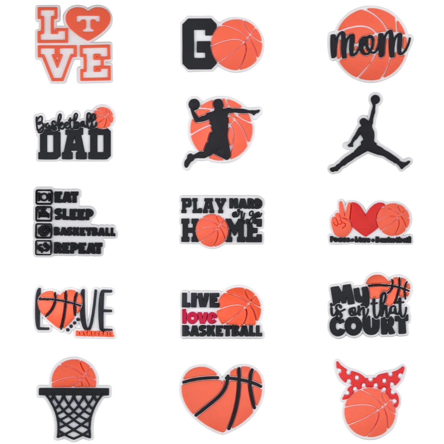 Basketball Shoe Charms Croc Shoe Decoration  Accessories for Teens Kids Women Girls Boys