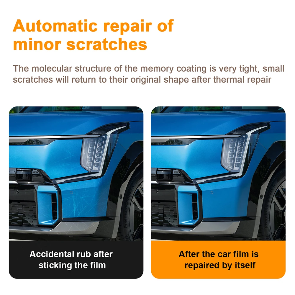 Для KIA EV9 Light WIND LAND 2023 2024 Защитная пленка для переднего бампера автомобиля PreCut TPU PPF