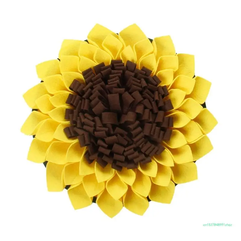 

Миска-дозатор для медленного кормления, игрушки для медленного кормления, в форме подсолнуха, для домашних питомцев, для собак, с запахом носа, подушка для тренировки