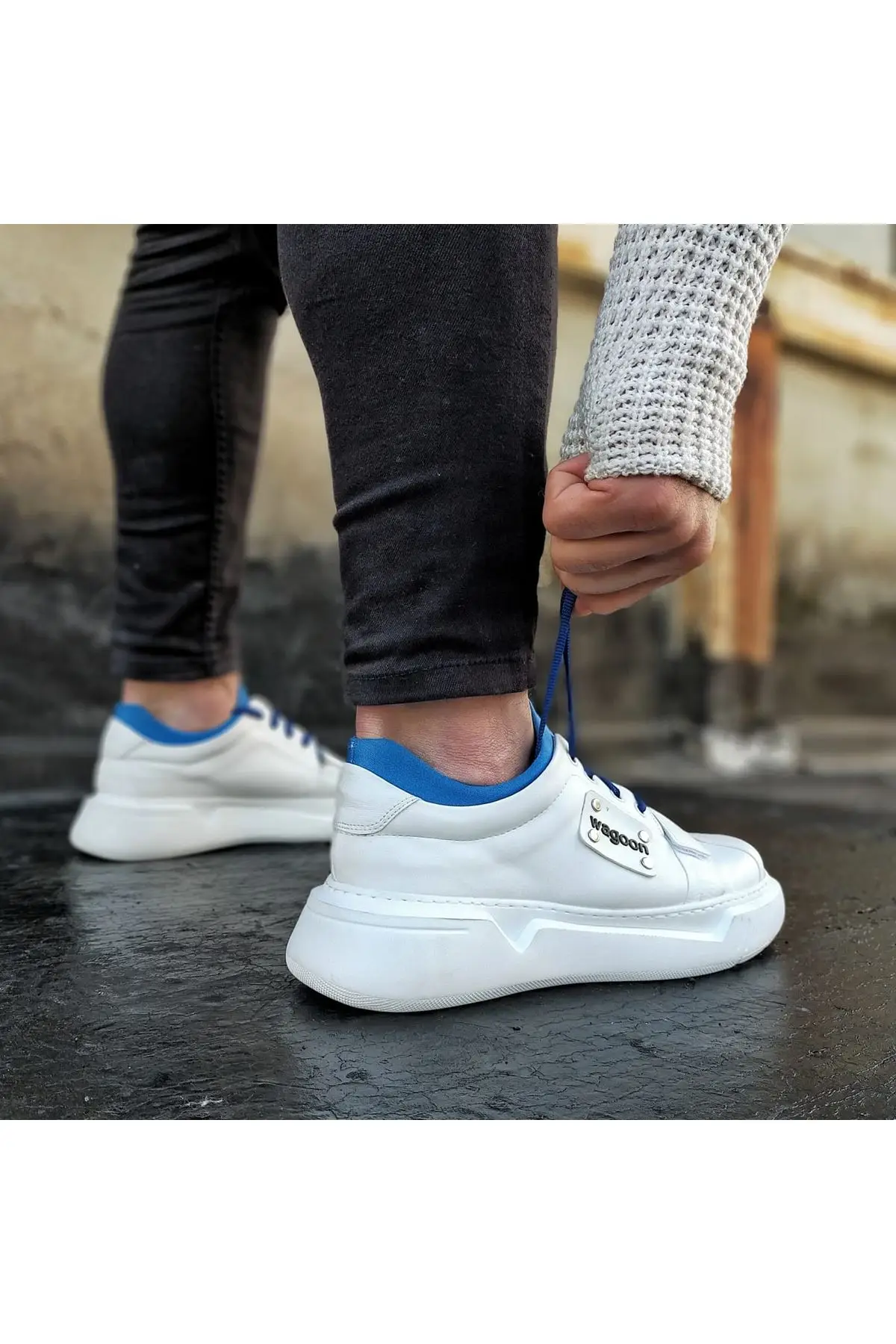 

WG018 White Male High Sole Shoes