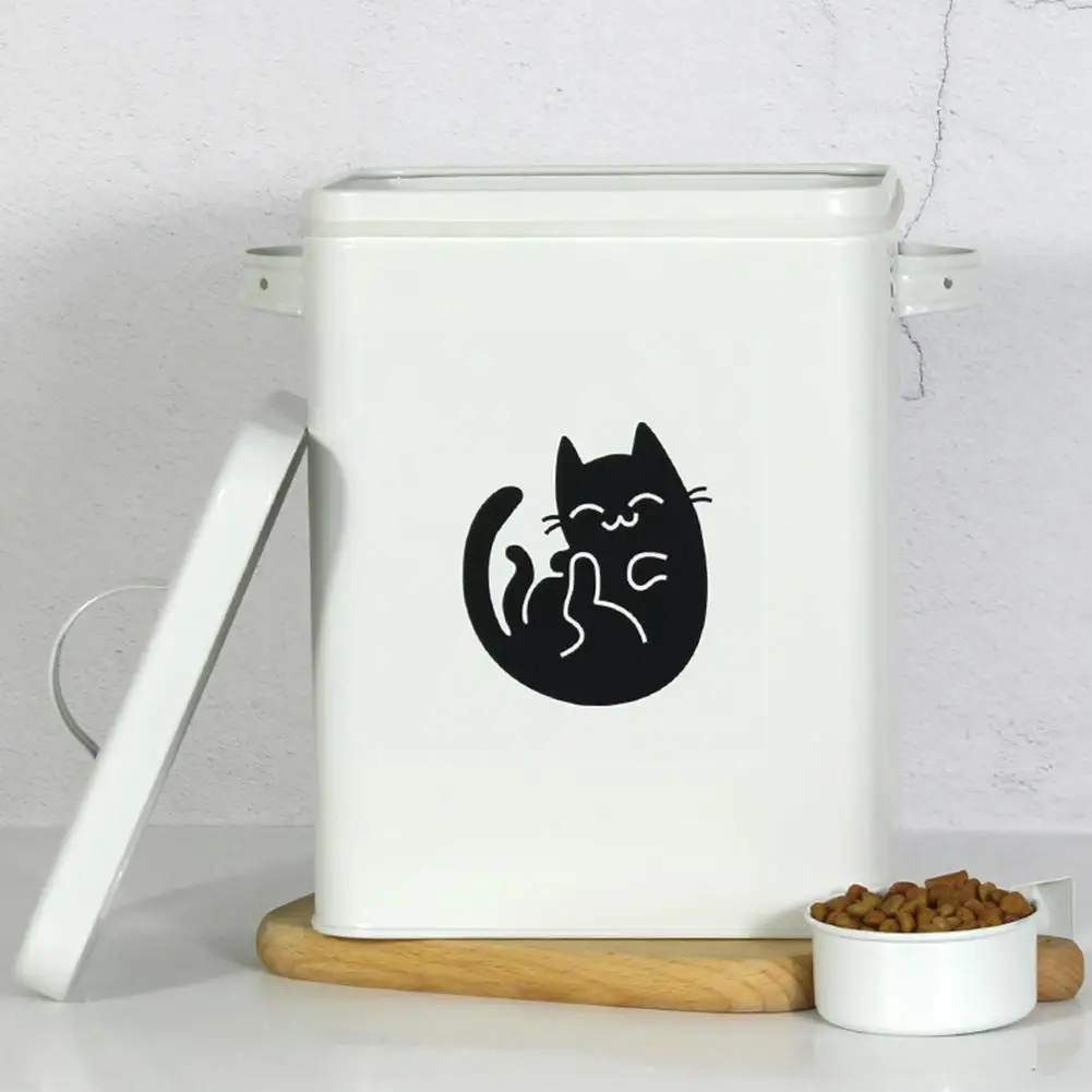 

6l Wash Powder Barrel With Spoon Small Grain Storage Covered Wash Barrel Nordic Style Iron Multifunction Household Storage Y4w5