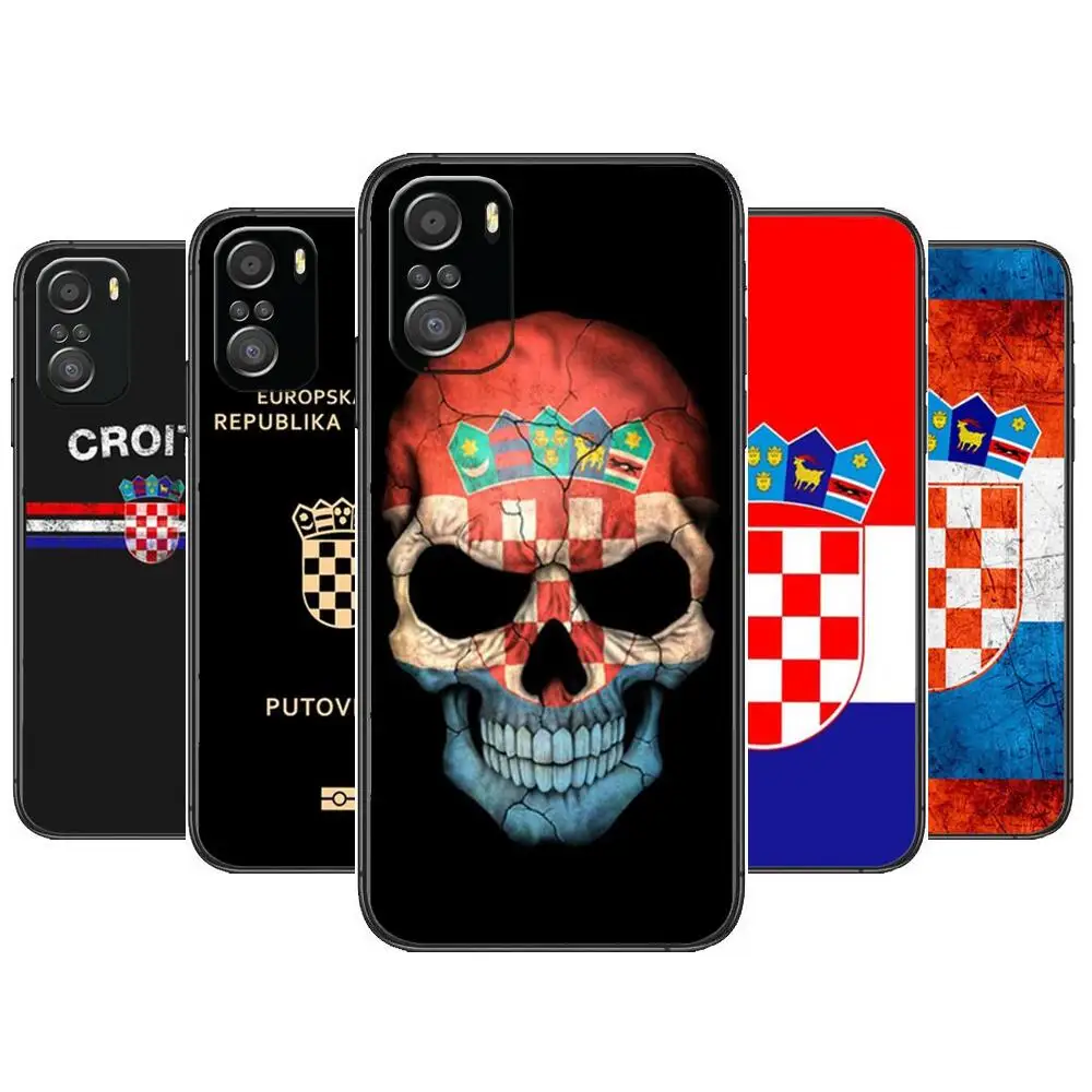 

Croatia flag For Xiaomi Redmi Note 10S 10 9T 9S 9 8T 8 7S 7 6 5A 5 Pro Max Soft Black Phone Case