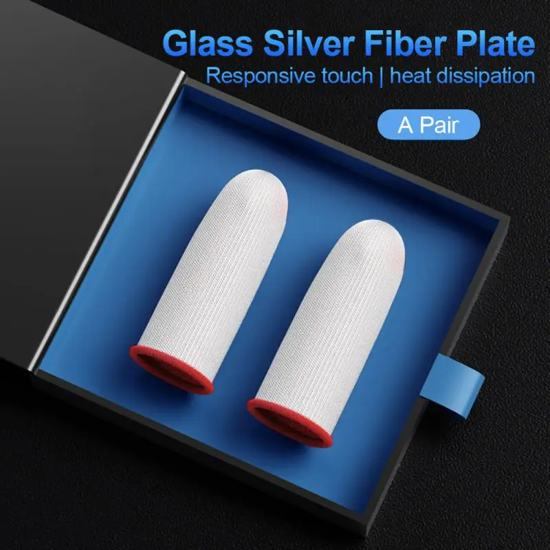 Glass Silver Fibre Finger Sleeves To Eat Chicken Artifact E-sports Game Touch Screen Anti-sweat Non-slip Finger Cover Breathable