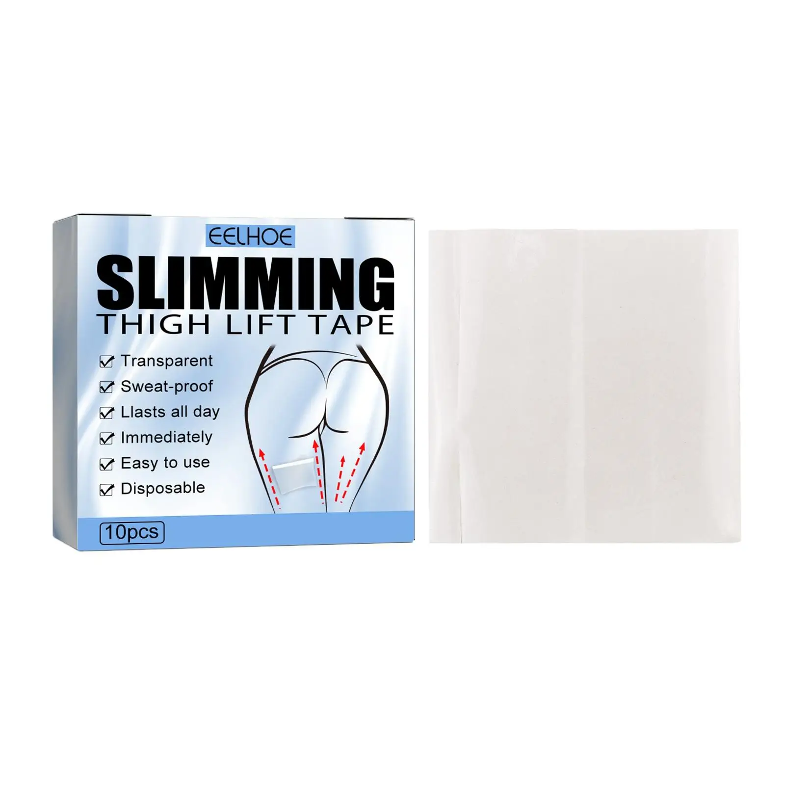 

10 шт. лента для подтяжки бедер, мгновенно подтягивающая прозрачная наклейка, клейкая паста, подтягивает целлюлитный и обвисшую кожу на бедр...