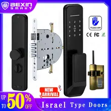 Israel Type Doors TTLOCK ASPP Fingerprint Smart Door Lock Electronic Fingerprint Digital Lock  Alexa Google Home