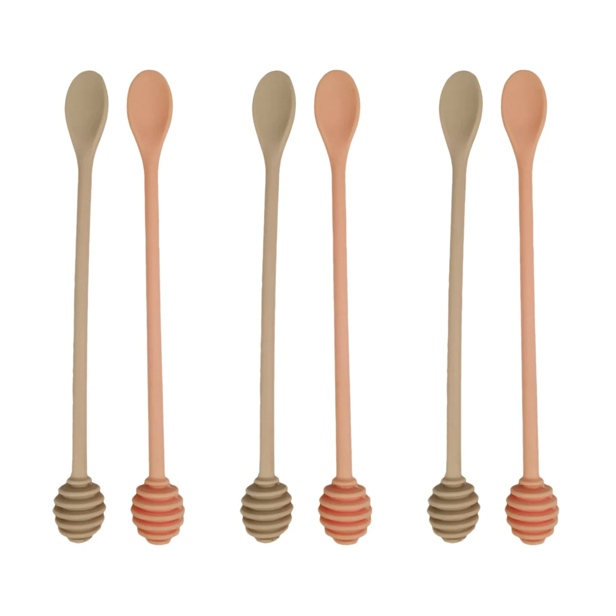 

Honey Spoon Silicone Stirringdrizzler Dipper Stirrer Wooden Stick Ladledrinks Syrup Wood Scoop Sticks Handle Portable Serving
