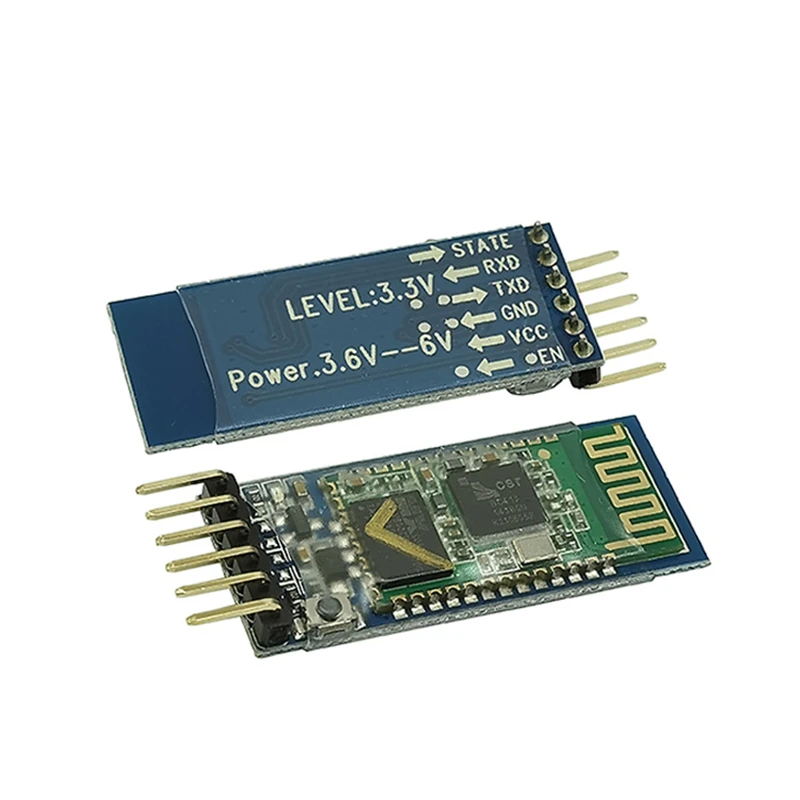 

HC-05 BT Module Wireless Bluetooth Transceiver Slave Module with Backplane 6-pin Interface Converter Adapter For Arduino