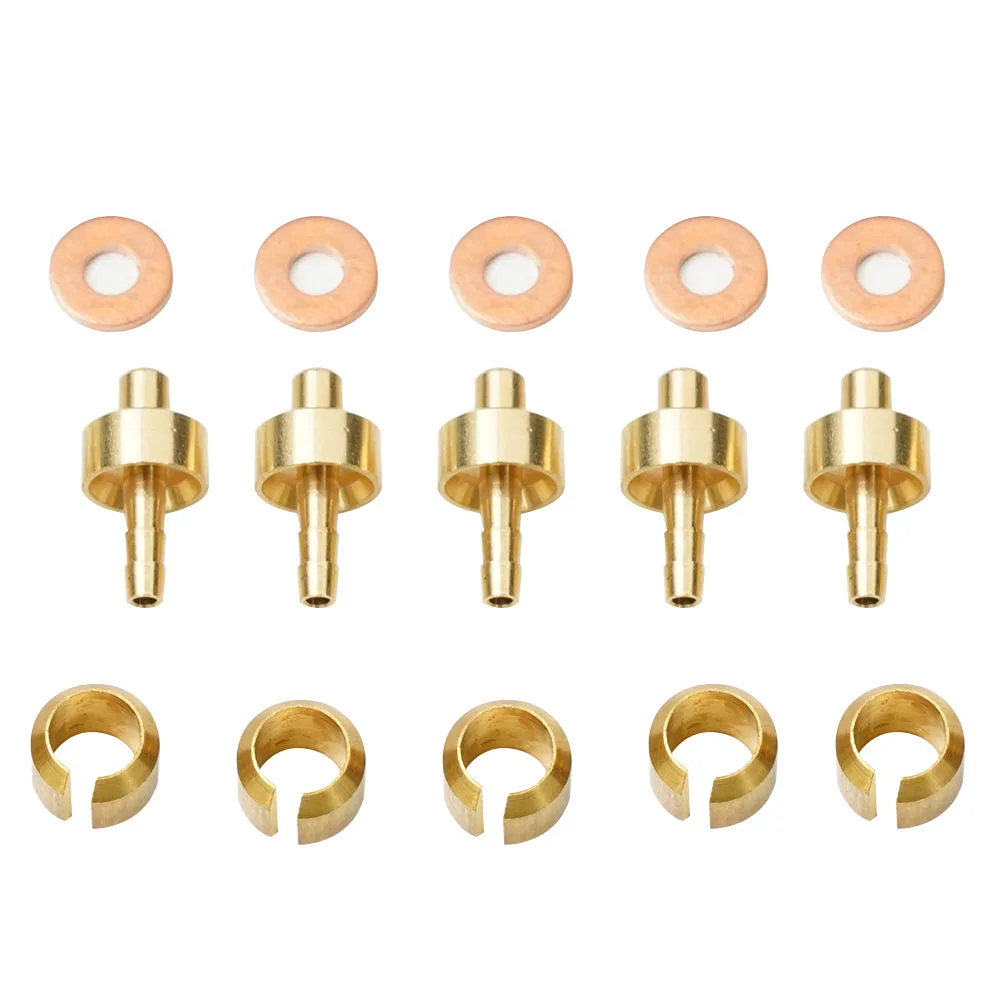 

5sets Olive Oil Naald Head Set Five-line Body Suitable For HOPE Hose Insert Durable MTB Bicycle Brake Oil Needle Bike Accessorie