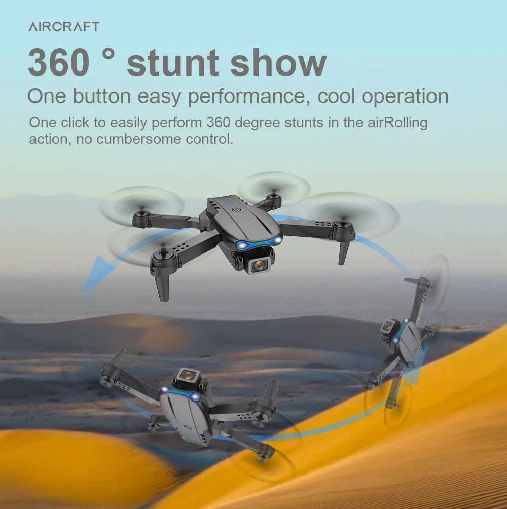 

E99 Pro 4K Foldable Quadcopter FPV Drone with HD Single / Dual Cameras